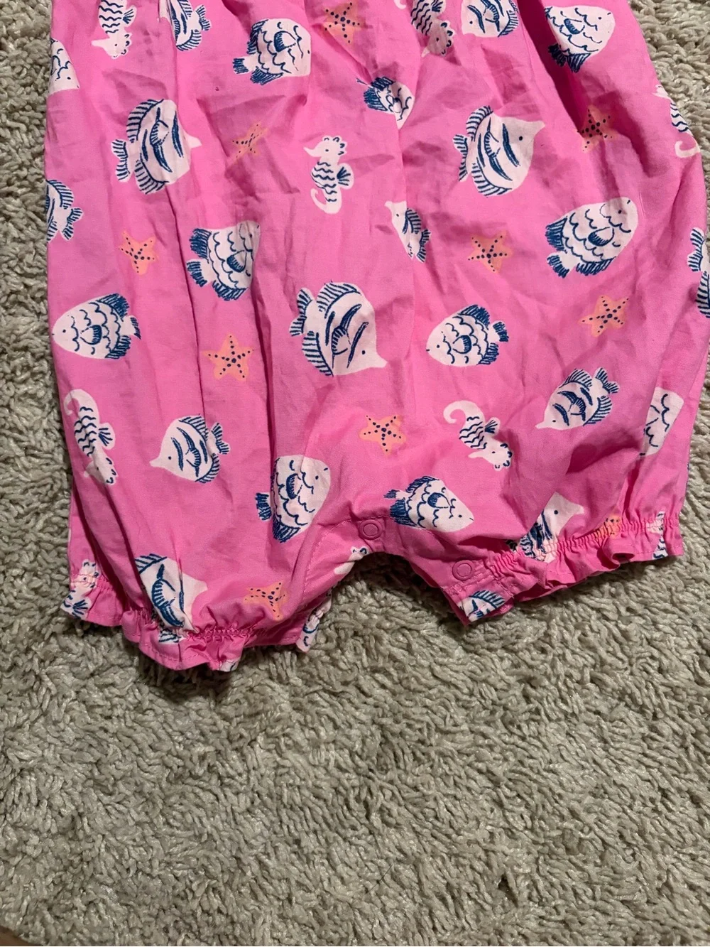 Carter’s 24M Pink Fish Ocean Romper NWT